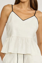 The Rhodes Contrast Top in White Black