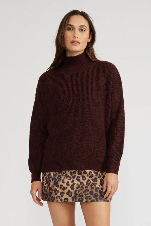 The Axel Turtleneck Sweater in Brown