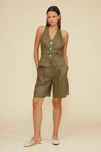 The Inaya Halter Vest in Olive