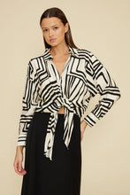 The Rue Top in Cream Black