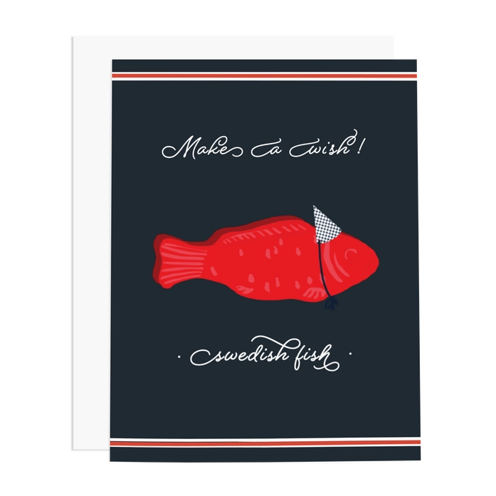 Make A Wish Swedish Fish || Greeting Card