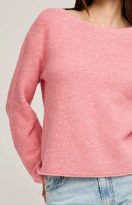 The Mateo Knit Pullover in Heather Berry