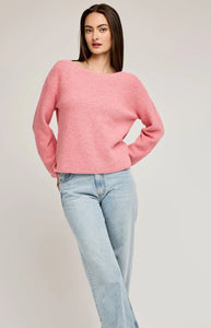 The Mateo Knit Pullover in Heather Berry