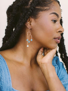 Mod Mobile Earrings in Blue + Mint