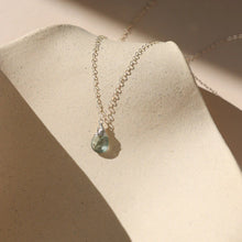The Moss Aquamarine Necklace - Sterling Silver - 18"