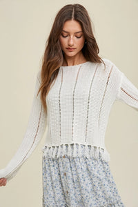 The Melbourne Sweater in White