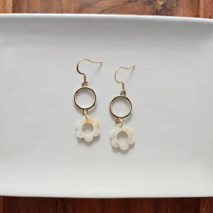 Poppy Earrings - Cream