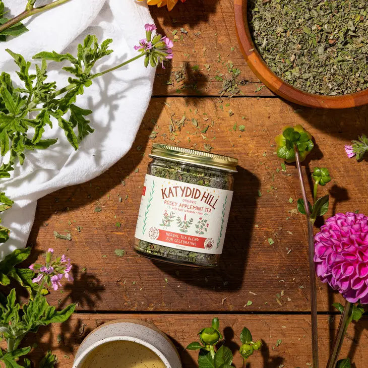 Rosey Applemint Tea - Organic Herbal Tea For Celebrating