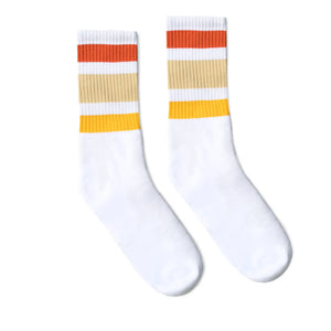 SOCCO Sunset Shades Striped Crew | White S/M