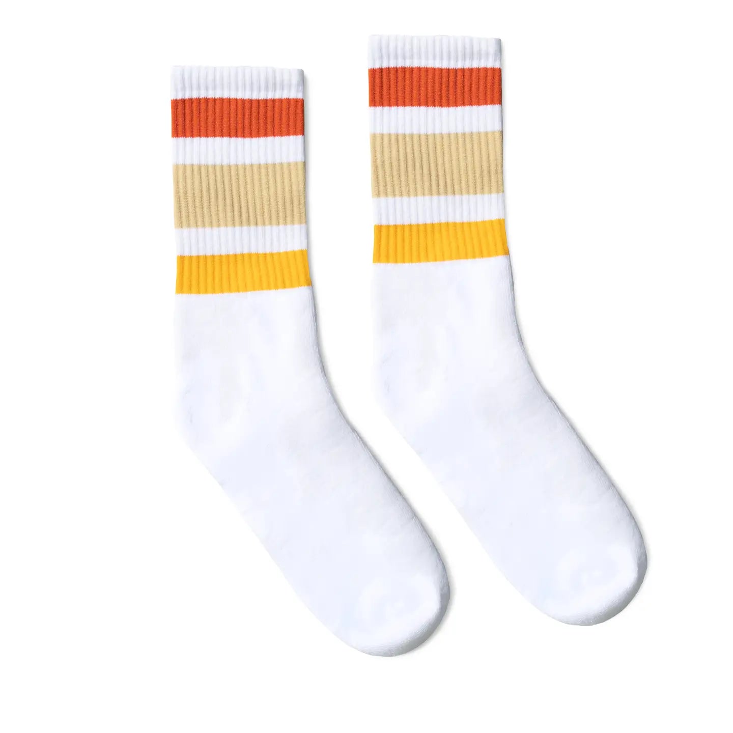 SOCCO Sunset Shades Striped Crew | White S/M