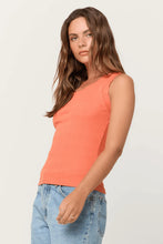 Salgado Rib Ringer Tank in Persimmon