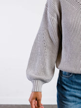 The Sarah Billow Sleeve Sweater in Grey