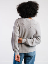 The Sarah Billow Sleeve Sweater in Grey