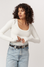 What's the Scoop Washed Ribbed Long Sleeve