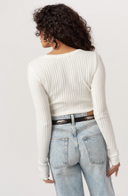 What's the Scoop Washed Ribbed Long Sleeve