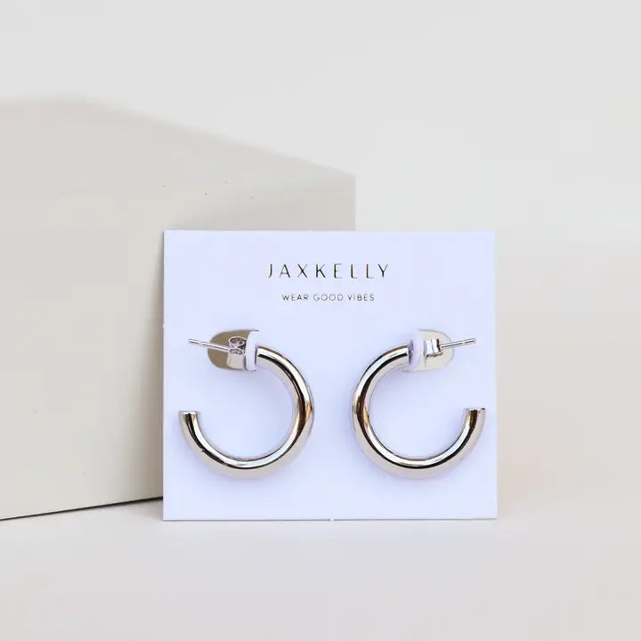 Silver Hoop - Smooth - Earrings