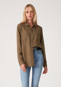 The Salt Marsh Button Down Top in Green