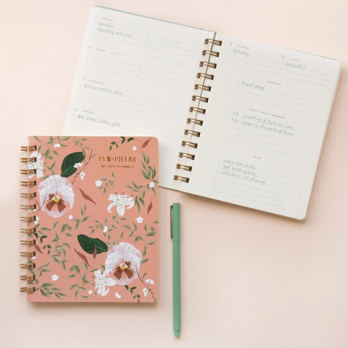 Tigerlily 2024 Mini Weekly Planner - Calendar Year (Jan - Dec)