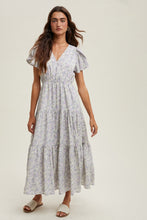 The Evelyn Tulip Sleeve Maxi Dress in Lavender Sage