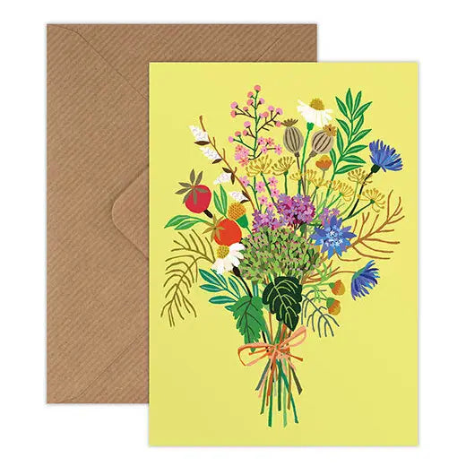 Wild Posy Greetings Card