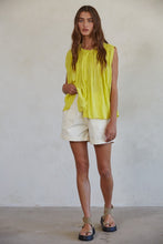 The Blaire Sleeveless Top in Yellow
