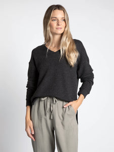 The Adelynn Sweater in Charcoal