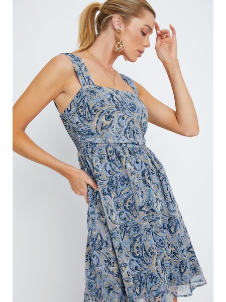 Ariana Mini Dress in Blue
