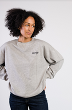 The Ashlee "Howdy" Crew Sweatshirt in Grey