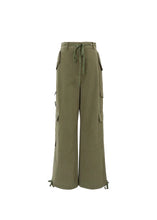 Augustine Woven Pants in Green Khaki