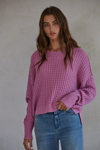 The Baylor Sweater in Violet