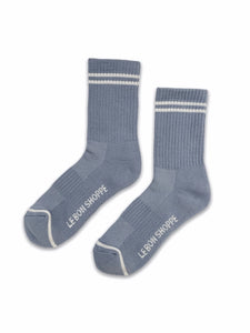 Boyfriend Socks || Blue Grey || Le Bon Shoppe