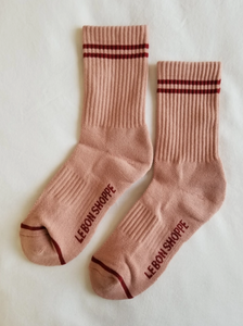 Boyfriend Socks || Vintage Pink || Le Bon Shoppe