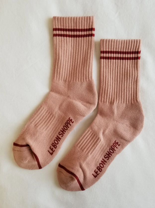 Boyfriend Socks || Vintage Pink || Le Bon Shoppe