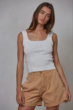 The Edith Scallop Trim Tank Top