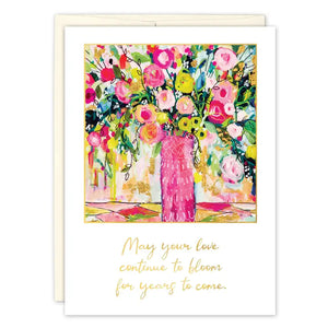 May Your Love Continue To Bloom Wedding Card