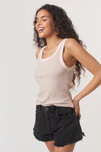 The Cooper Sweater Rib Tank in Cameo Rose