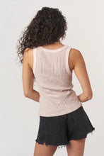 The Cooper Sweater Rib Tank in Cameo Rose