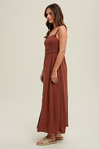 The Nova Maxi Dress in Chocolate