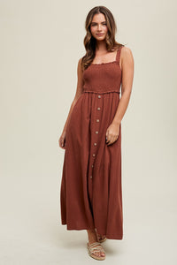 The Nova Maxi Dress in Chocolate