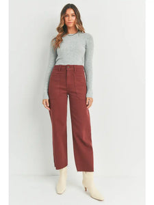 High Rise Utility Wide Leg in Cinnamon