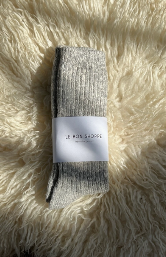 Cottage Socks || Light Grey || Le Bon Shoppe