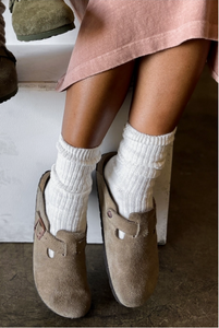 Cottage Socks || White Linen || Le Bon Shoppe