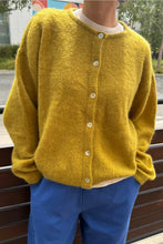 The Leila Mohair Cardigan in Bistro Yellow