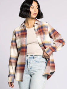 The Desiree Flannel Shirt in Multi Plaid