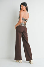 The Mini Patch Pocket Wide Leg in Dark Brown