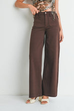 The Mini Patch Pocket Wide Leg in Dark Brown