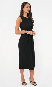 The Ednis Side Cutout Midi Dress ion Black