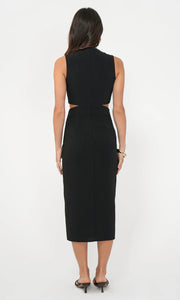 The Ednis Side Cutout Midi Dress ion Black