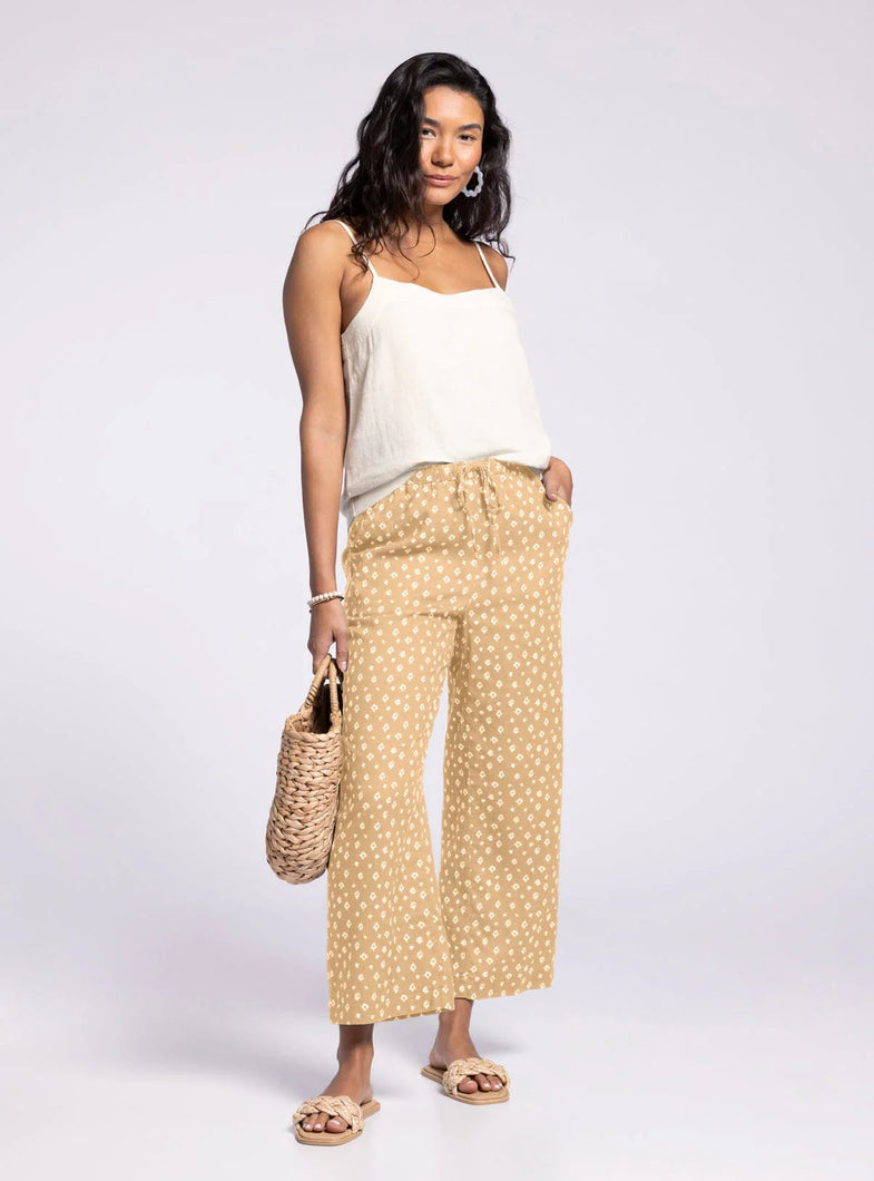 The Ella Pants in Golden Yellow Blossom