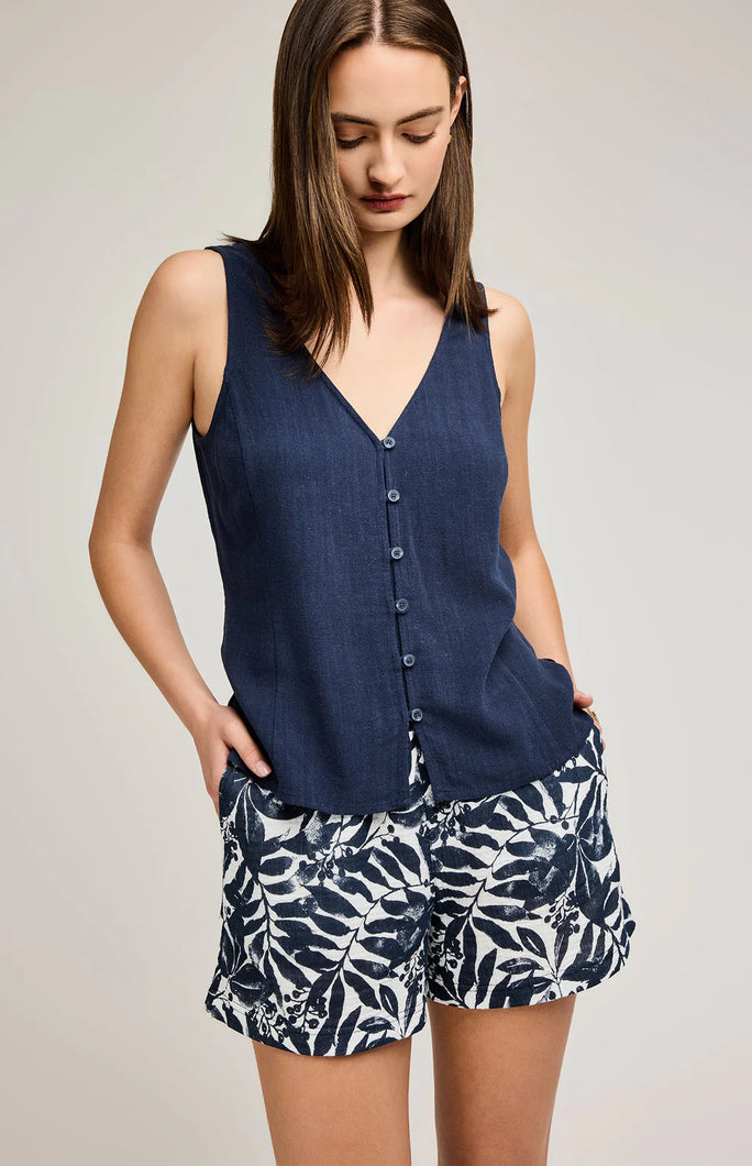 The Emma Shorts in Navy Tropic